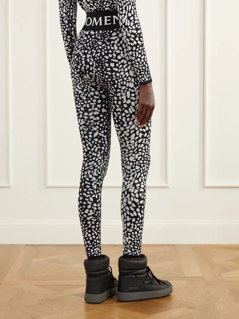 Perfect Moment Leopard-jacquard Thermal Stretch-knit Ski Leggings | Thumbnail 3 Perfect Moment Leopard-jacquard Thermal Stretch-knit Ski Leggings | Thumbnail 3