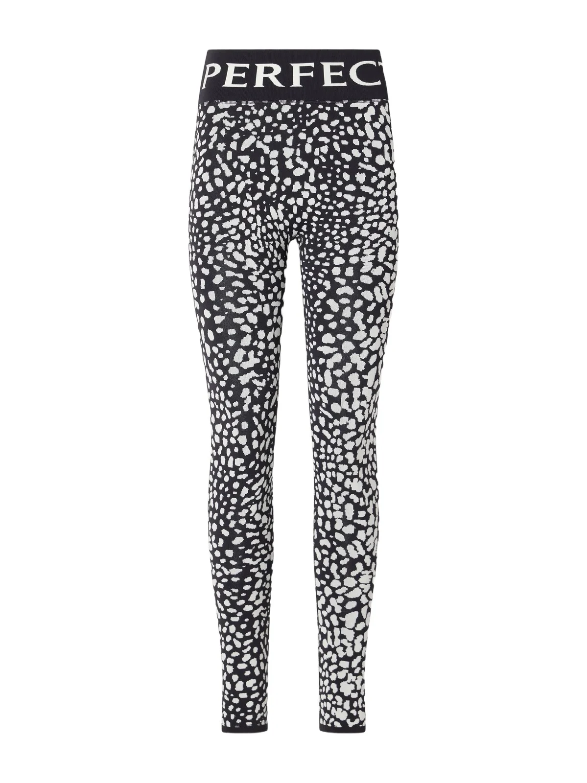 Leopard-jacquard Thermal Stretch-knit Ski Leggings Leopard-jacquard Thermal Stretch-knit Ski Leggings
