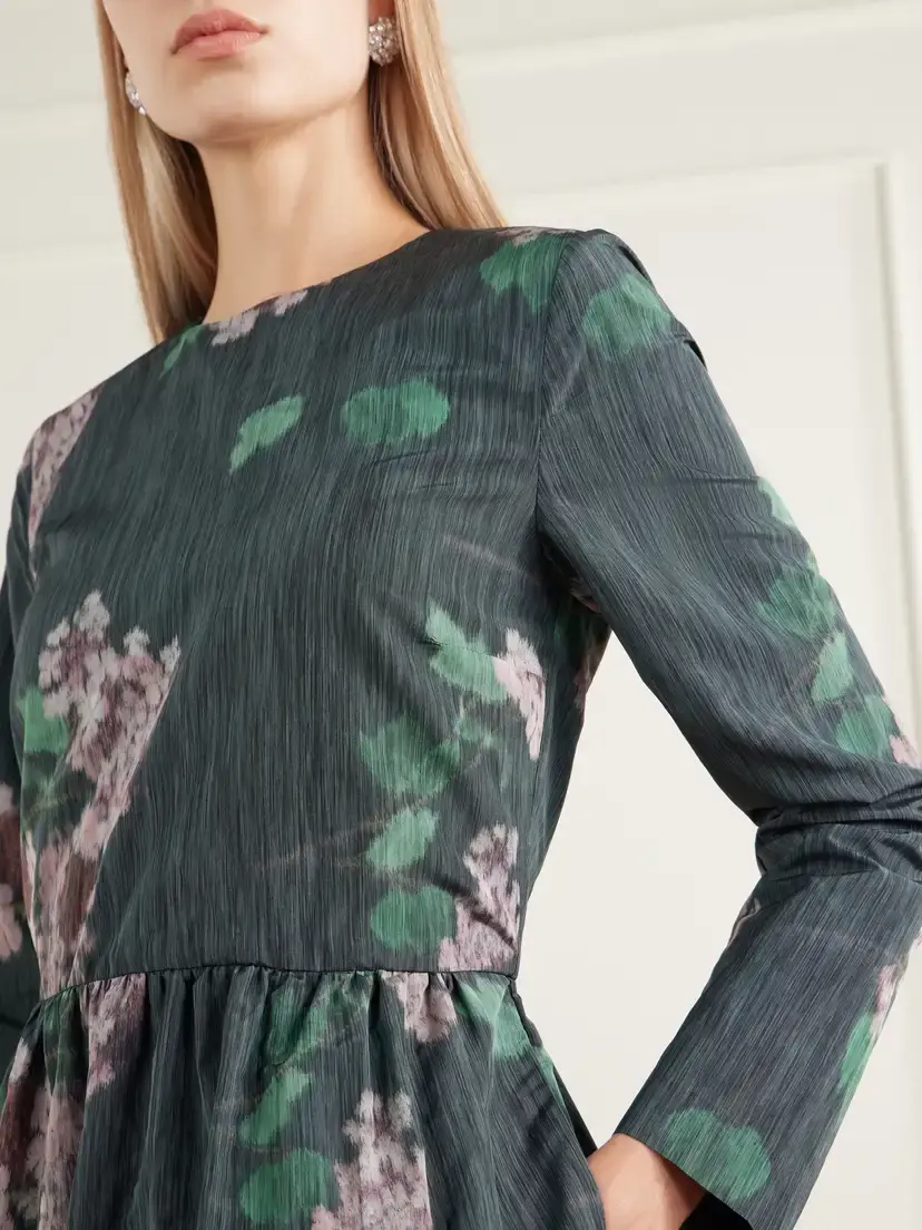 BERNADETTE Lennie Gathered Floral-print Taffeta Mini Dress | Thumbnail 4 BERNADETTE Lennie Gathered Floral-print Taffeta Mini Dress | Thumbnail 4