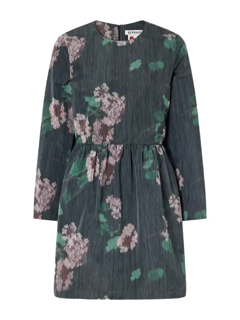 BERNADETTE Lennie Gathered Floral-print Taffeta Mini Dress