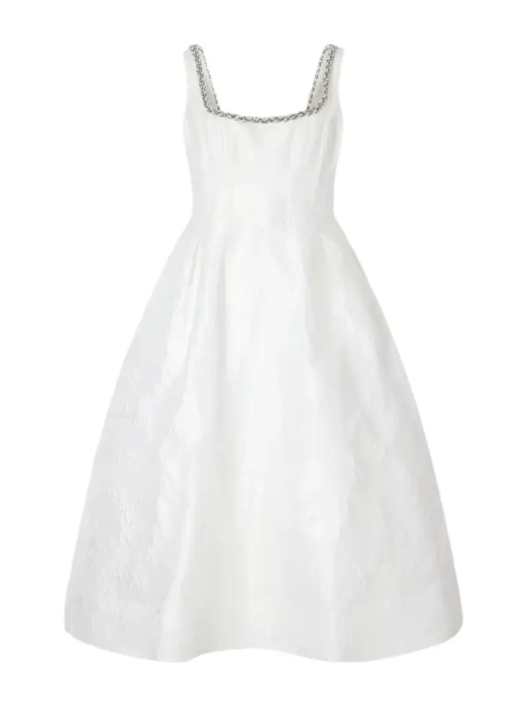 Rebecca Vallance Revolution Bead-embellished Floral-jacquard Cloqué Gown
