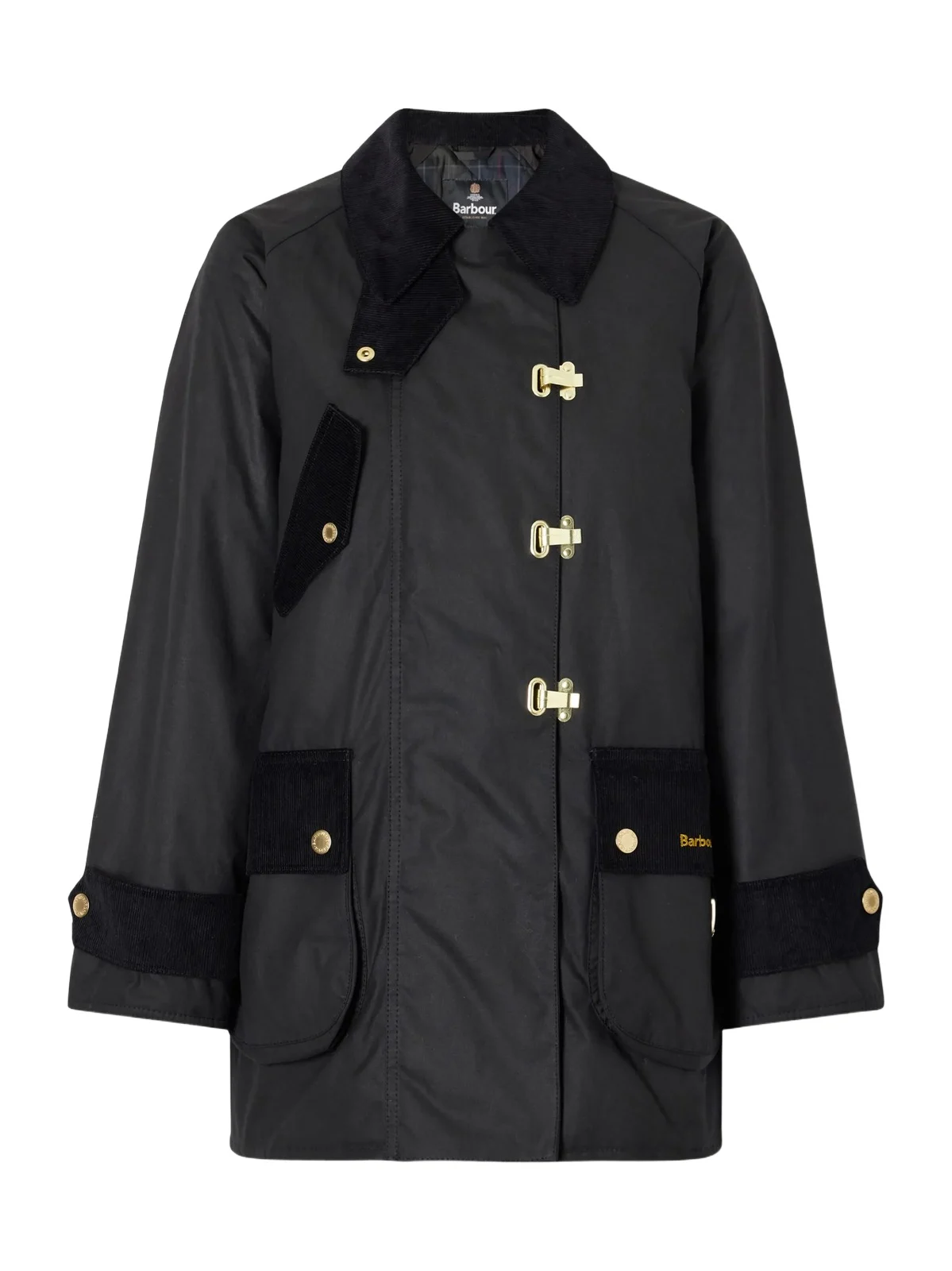 Barbour Felton Corduroy-trimmed Waxed Cotton-canvas Jacket