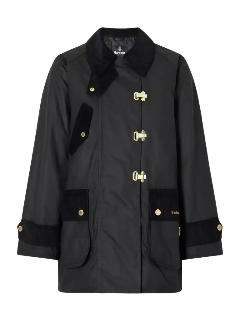Barbour Felton Corduroy-trimmed Waxed Cotton-canvas Jacket