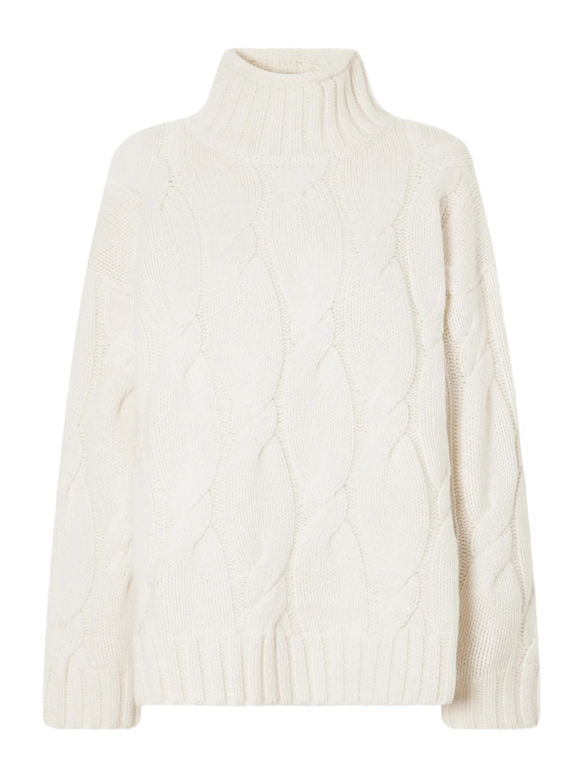 Wara Cable-knit Cashmere Turtleneck Sweater Wara Cable-knit Cashmere Turtleneck Sweater