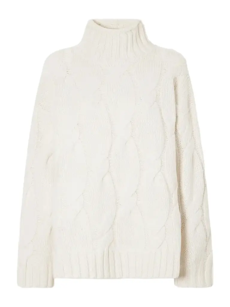 Wara Cable-knit Cashmere Turtleneck Sweater
