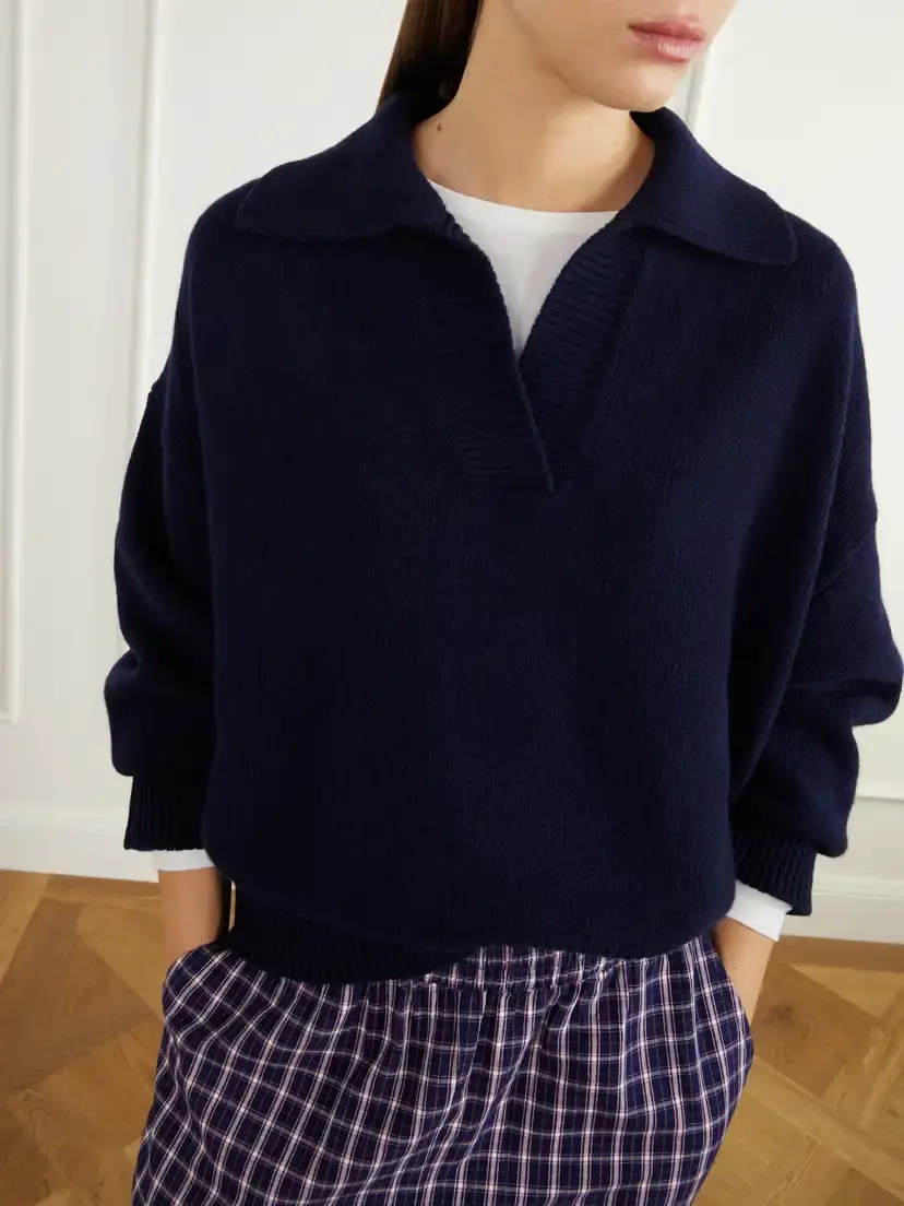 SKALL Dean Oversized Rib-trimmed Merino Wool Polo Sweater | Thumbnail 5 SKALL Dean Oversized Rib-trimmed Merino Wool Polo Sweater | Thumbnail 5