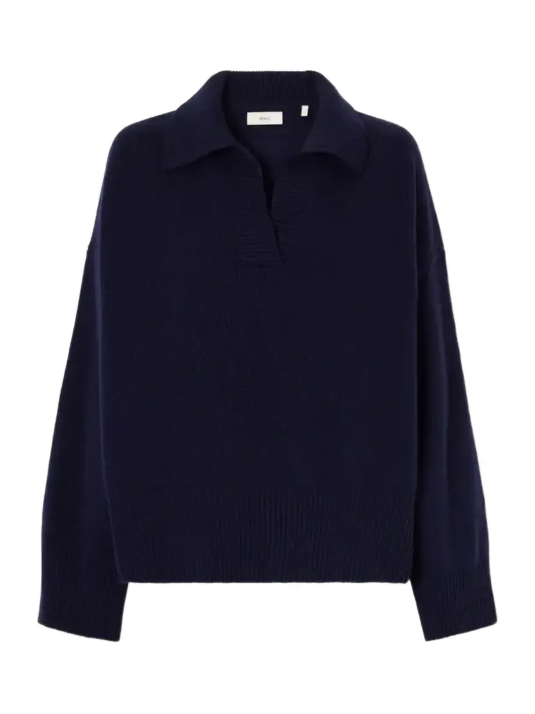 SKALL Dean Oversized Rib-trimmed Merino Wool Polo Sweater