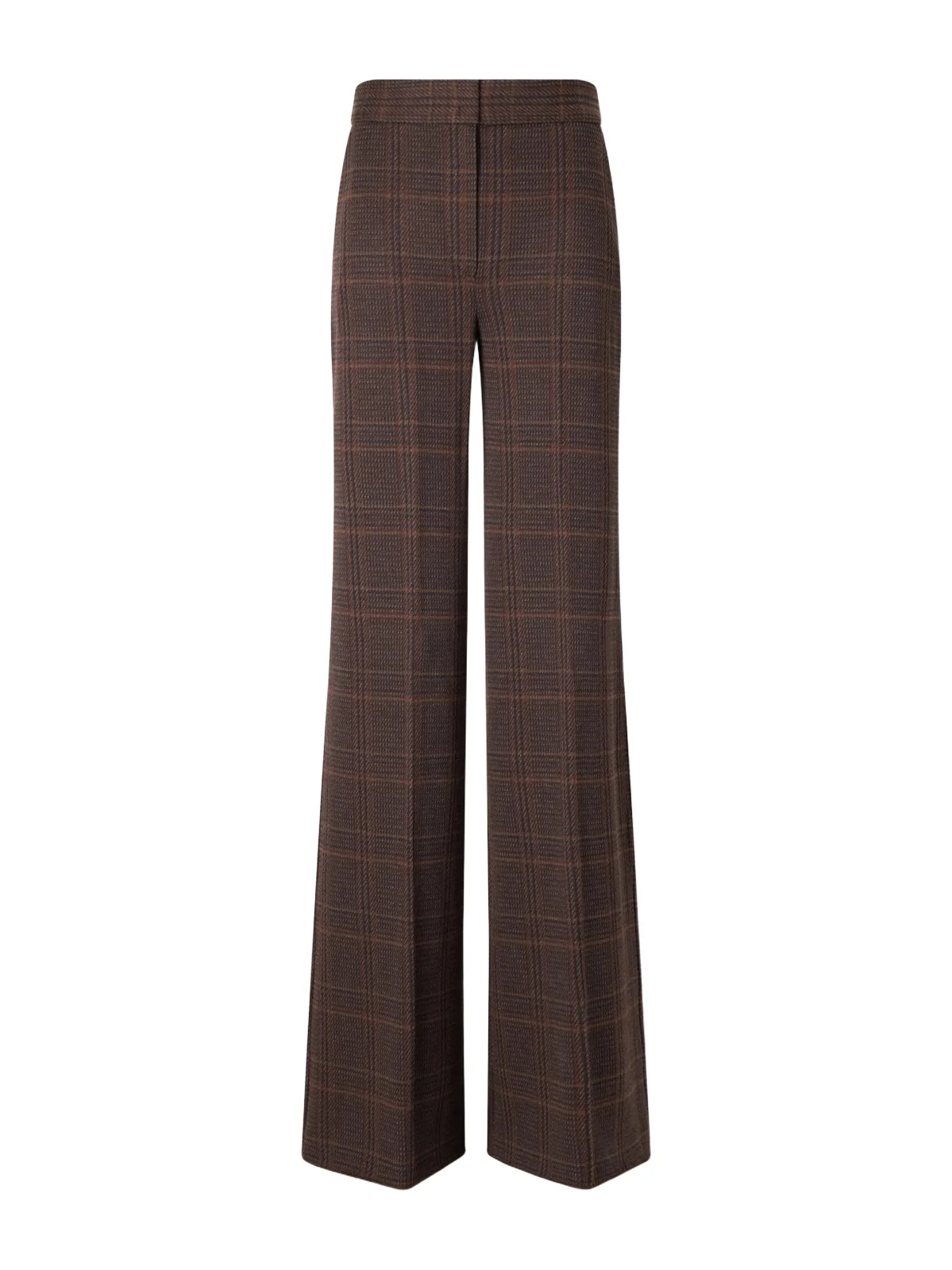 Max Mara Emiro Prince Of Wales Checked Wool And Cotton-blend Twill Wide-leg Pants