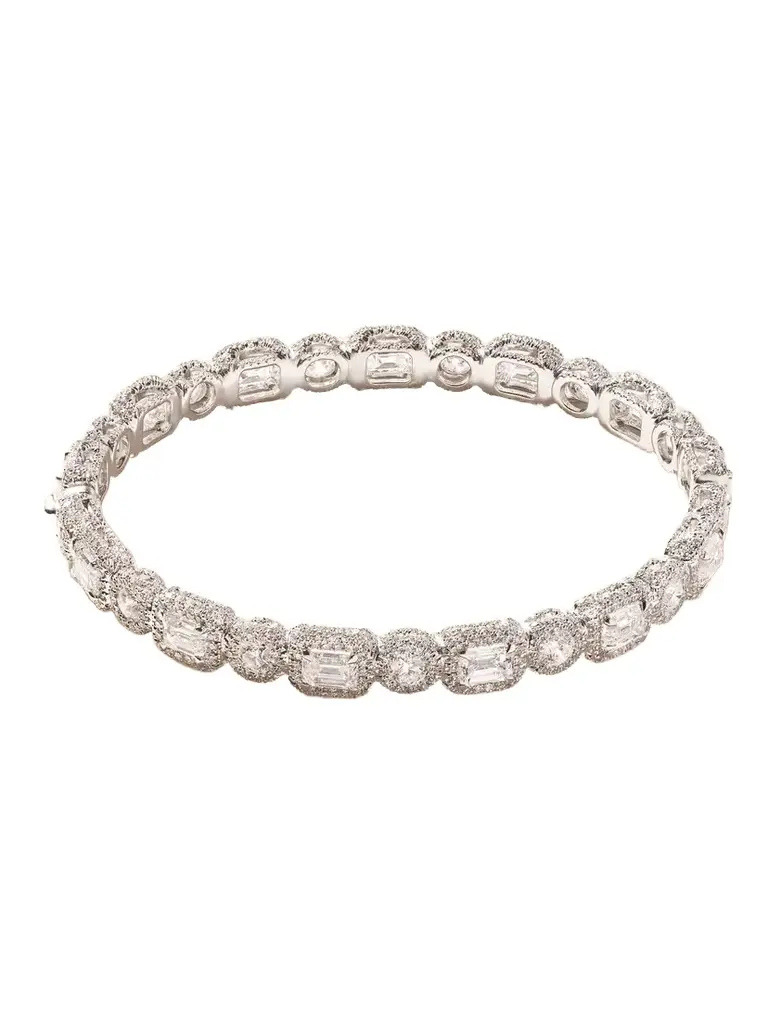 David Morris Carousel 18-karat White Gold Diamond Bracelet