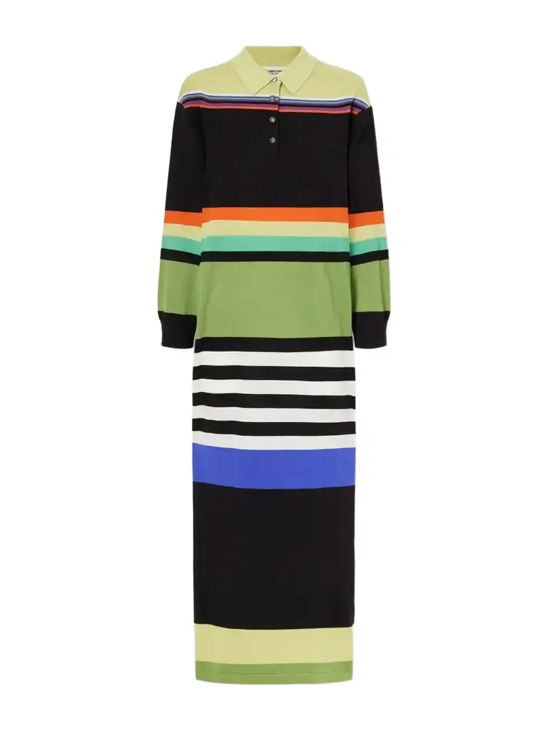 Striped Merino Wool And Silk-blend Maxi Dress