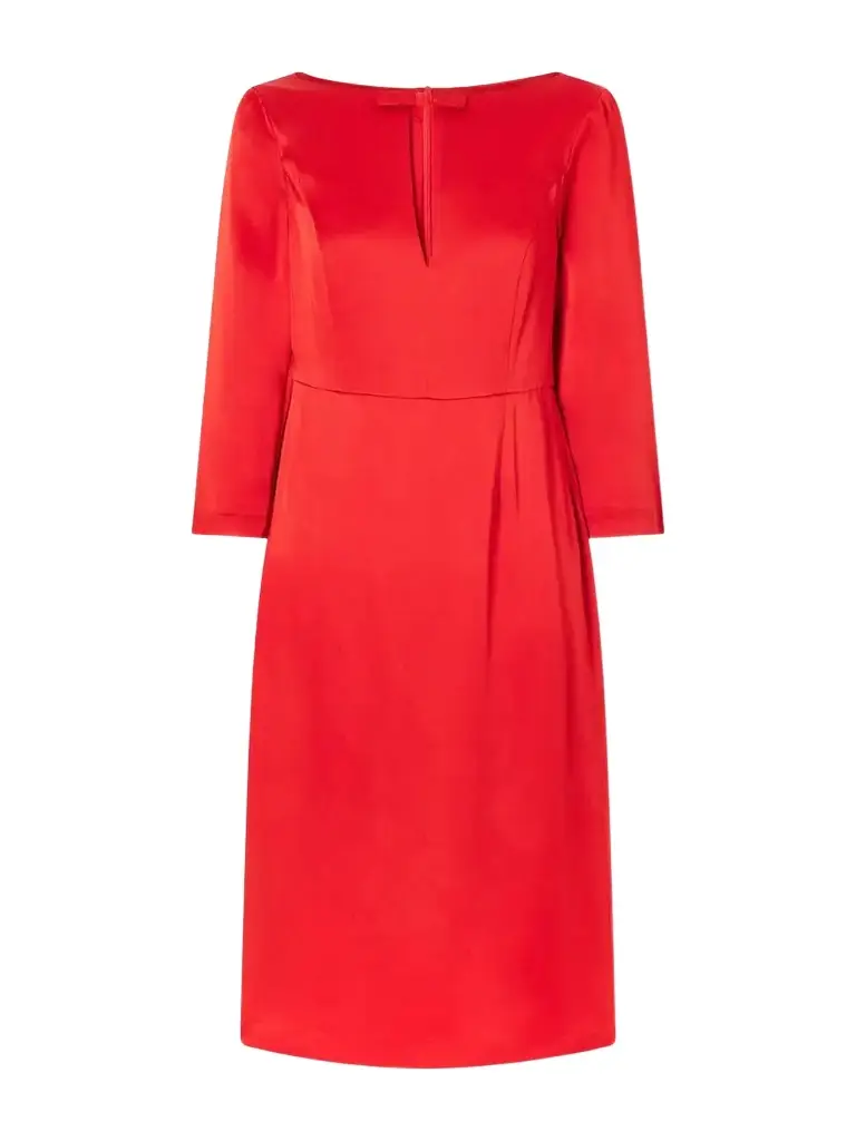BERNADETTE Eleni Bow-detailed Satin Midi Dress