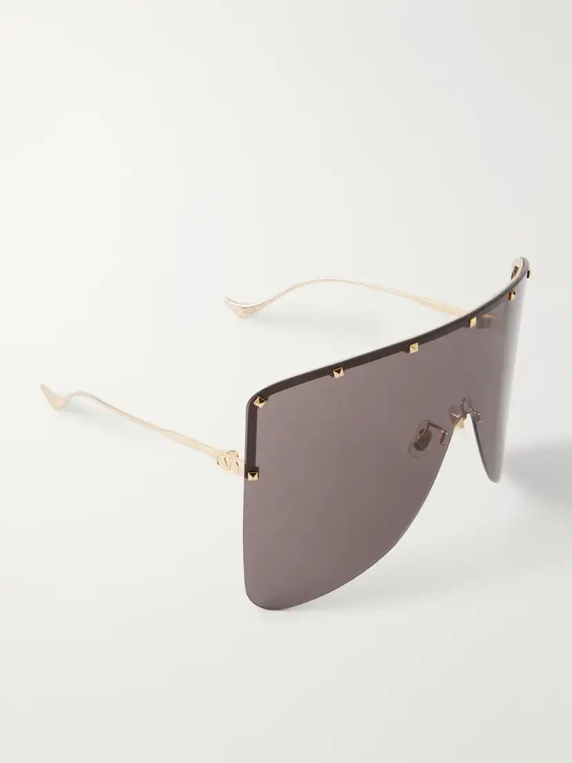 Valentino Eyewear Studded D-frame Gold-tone Sunglasses | Thumbnail 3 Valentino Eyewear Studded D-frame Gold-tone Sunglasses | Thumbnail 3