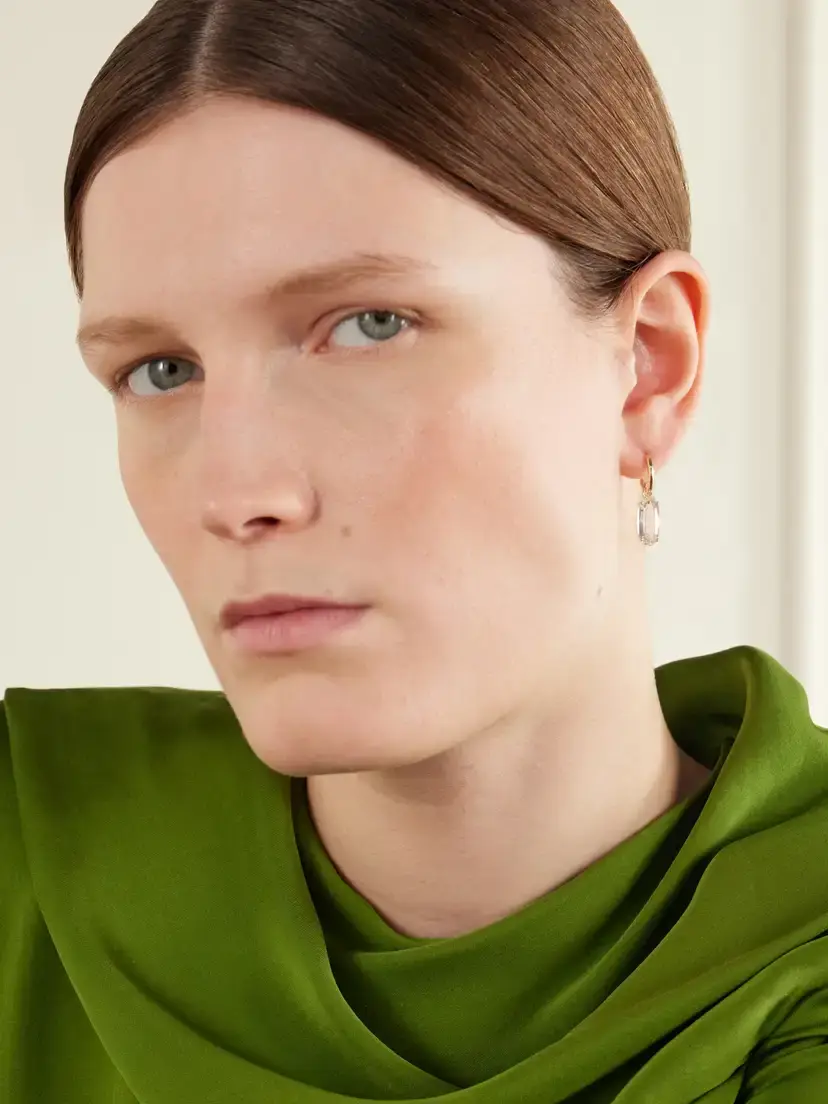 By Pariah Ellipse 14-karat Recycled Gold Topaz Earrings | Thumbnail 2 By Pariah Ellipse 14-karat Recycled Gold Topaz Earrings | Thumbnail 2