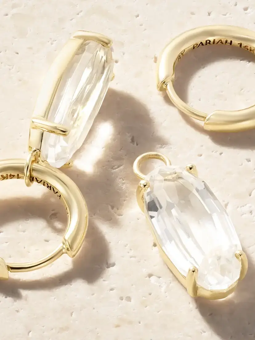 By Pariah Ellipse 14-karat Recycled Gold Topaz Earrings | Thumbnail 3 By Pariah Ellipse 14-karat Recycled Gold Topaz Earrings | Thumbnail 3