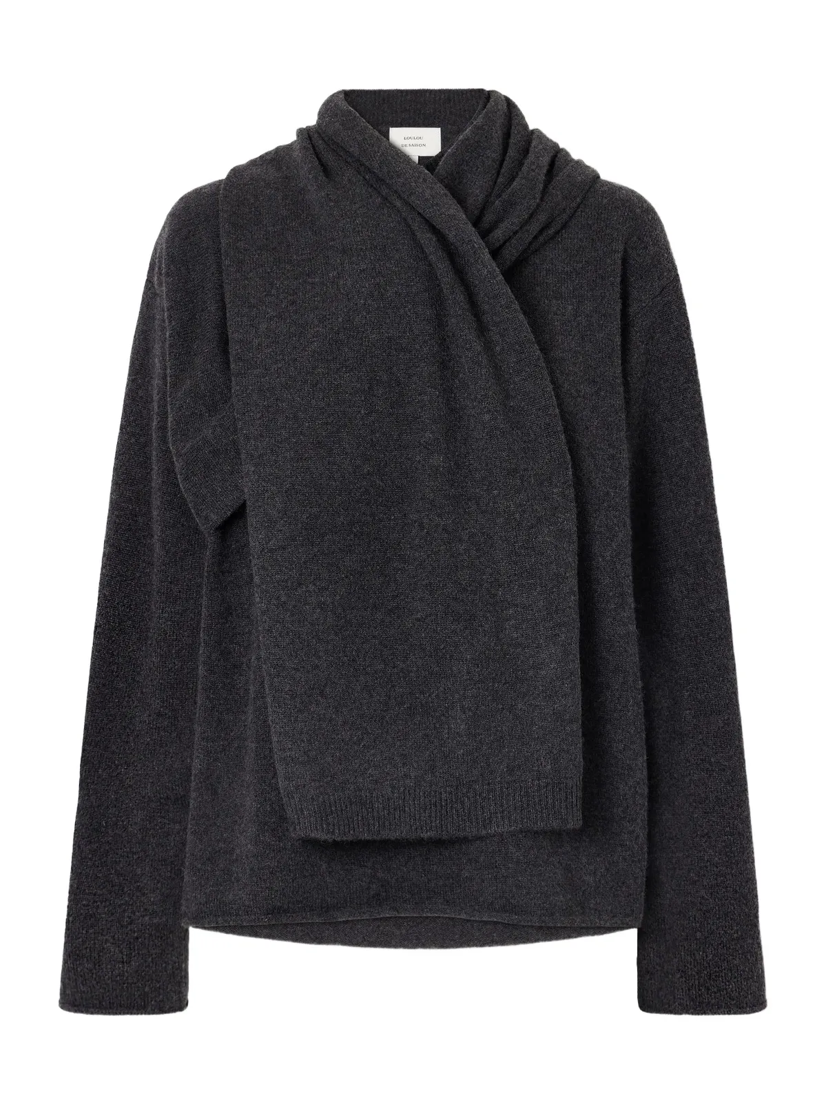 Frances Scarf-detailed Cashmere Sweater Frances Scarf-detailed Cashmere Sweater