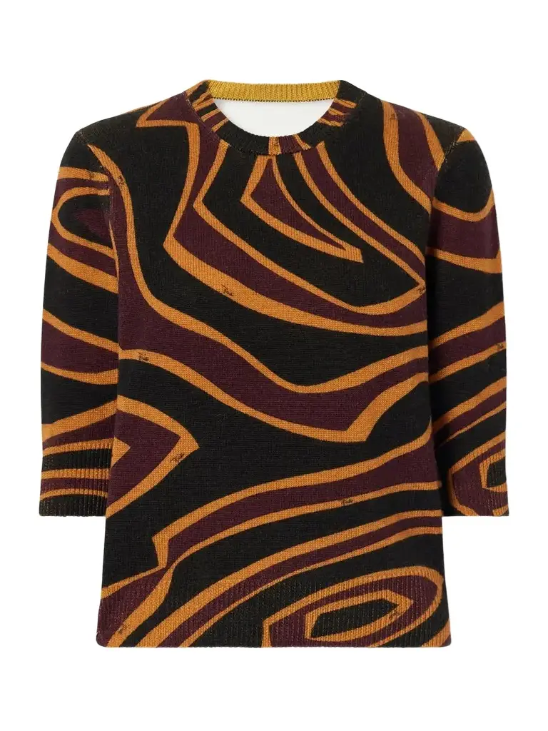 PUCCI Printed Open-back Wool-blend Sweater