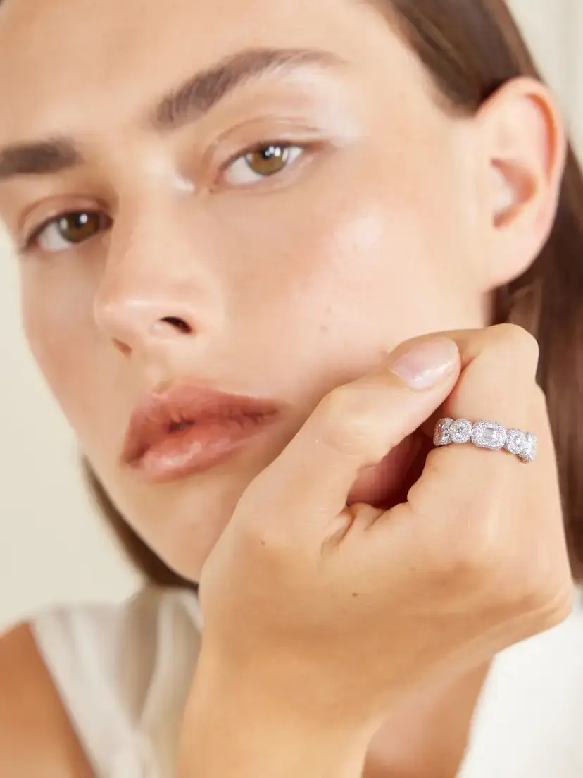 David Morris Eternity 18-karat White Gold Diamond Ring | Thumbnail 2 David Morris Eternity 18-karat White Gold Diamond Ring | Thumbnail 2