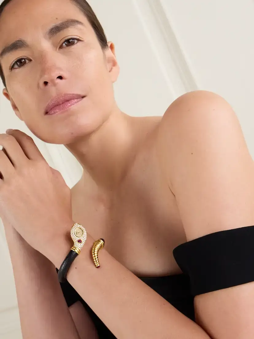 Stephanie Windsor + Chopard Vintage 1990s Snake 18-karat Gold, Ruby And Diamond Watch, Ref. 5199 (6'' Wrist) | Thumbnail 2 Stephanie Windsor + Chopard Vintage 1990s Snake 18-karat Gold, Ruby And Diamond Watch, Ref. 5199 (6'' Wrist) | Thumbnail 2