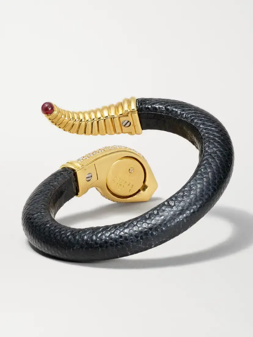 Stephanie Windsor + Chopard Vintage 1990s Snake 18-karat Gold, Ruby And Diamond Watch, Ref. 5199 (6'' Wrist) | Thumbnail 4 Stephanie Windsor + Chopard Vintage 1990s Snake 18-karat Gold, Ruby And Diamond Watch, Ref. 5199 (6'' Wrist) | Thumbnail 4
