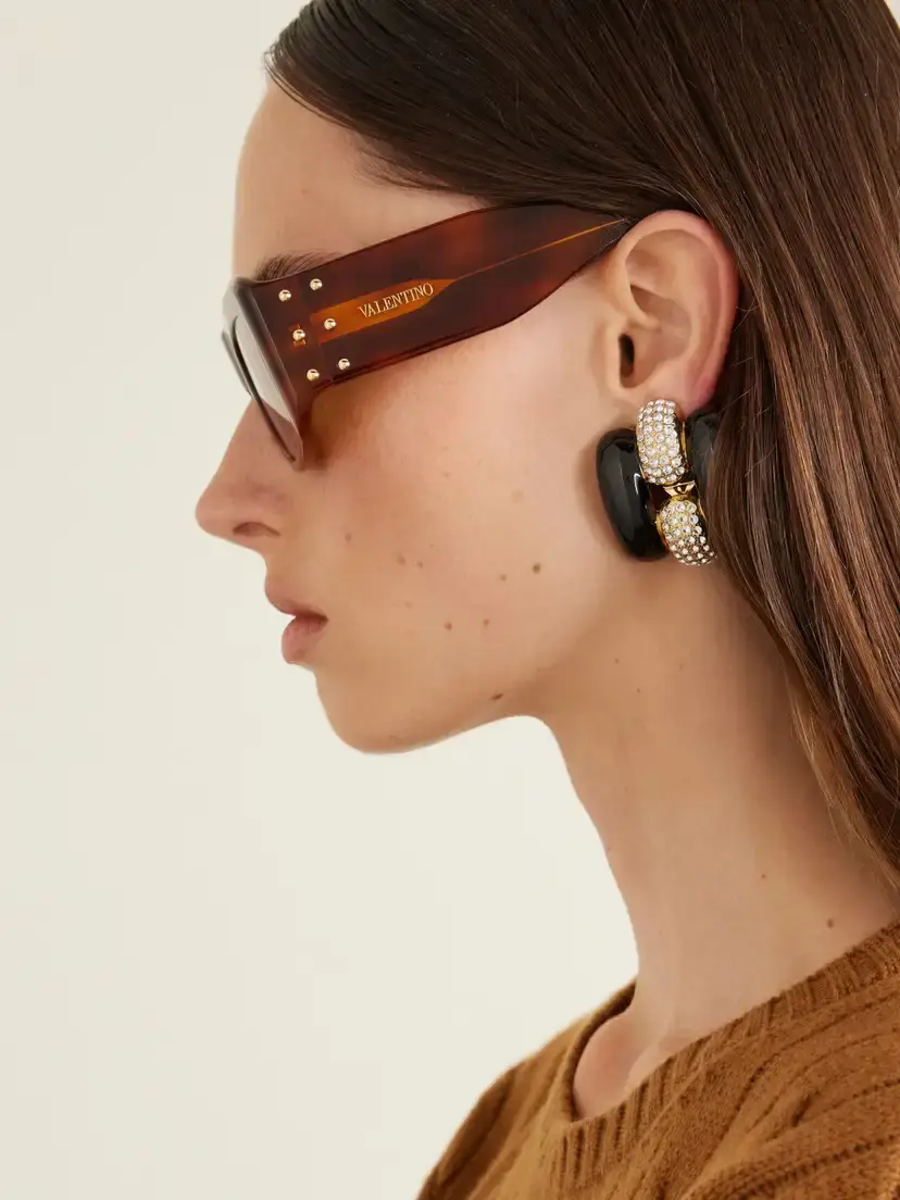 Valentino Eyewear Square-frame Recycled-acetate Sunglasses | Thumbnail 5 Valentino Eyewear Square-frame Recycled-acetate Sunglasses | Thumbnail 5