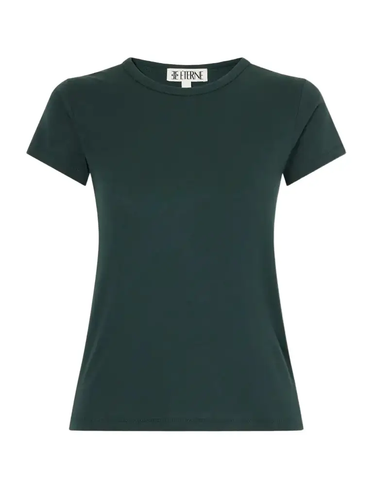 Short Sleeve Baby Tee Cotton And Modal-blend Jersey T-shirt Short Sleeve Baby Tee Cotton And Modal-blend Jersey T-shirt