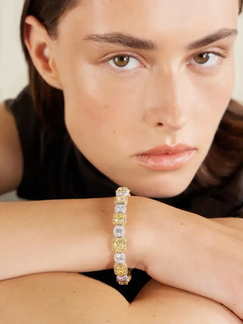David Morris 18-karat Yellow And White Gold Diamond Bracelet | Thumbnail 2 David Morris 18-karat Yellow And White Gold Diamond Bracelet | Thumbnail 2