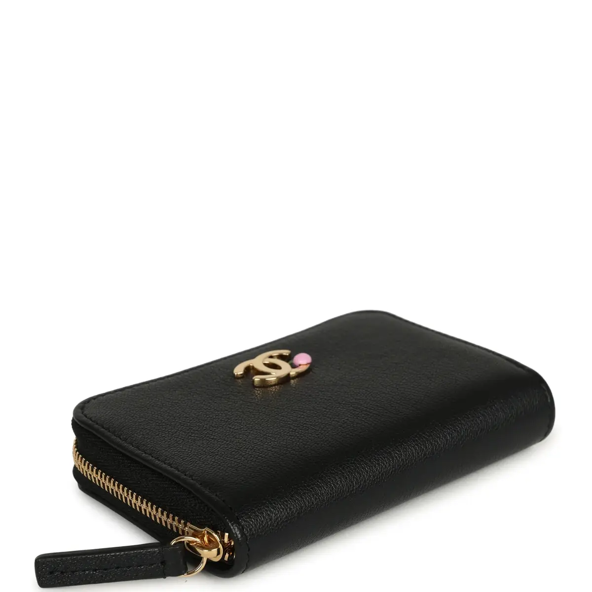 Chanel Chanel "Lucky Park" Coin Wallet Black Goatskin Gold Hardware | Thumbnail 4