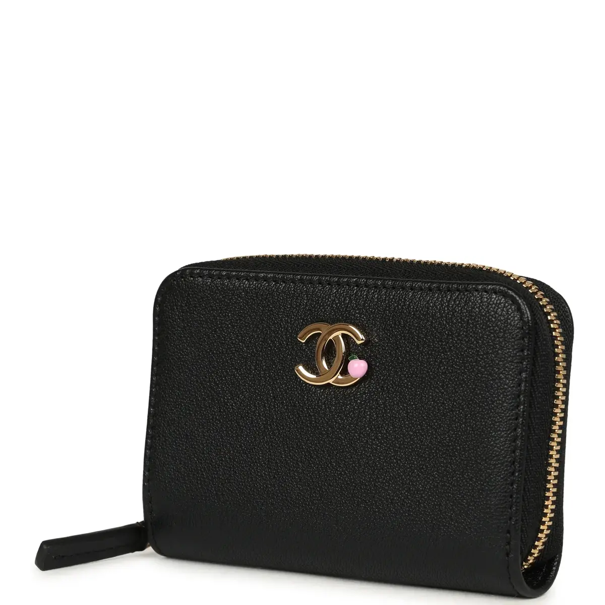 Chanel Chanel "Lucky Park" Coin Wallet Black Goatskin Gold Hardware | Thumbnail 6