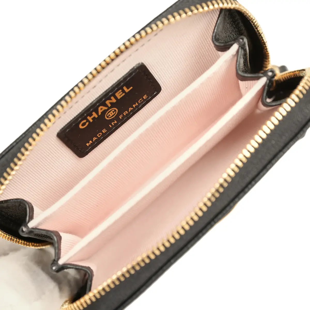 Chanel Chanel "Lucky Park" Coin Wallet Black Goatskin Gold Hardware | Thumbnail 7