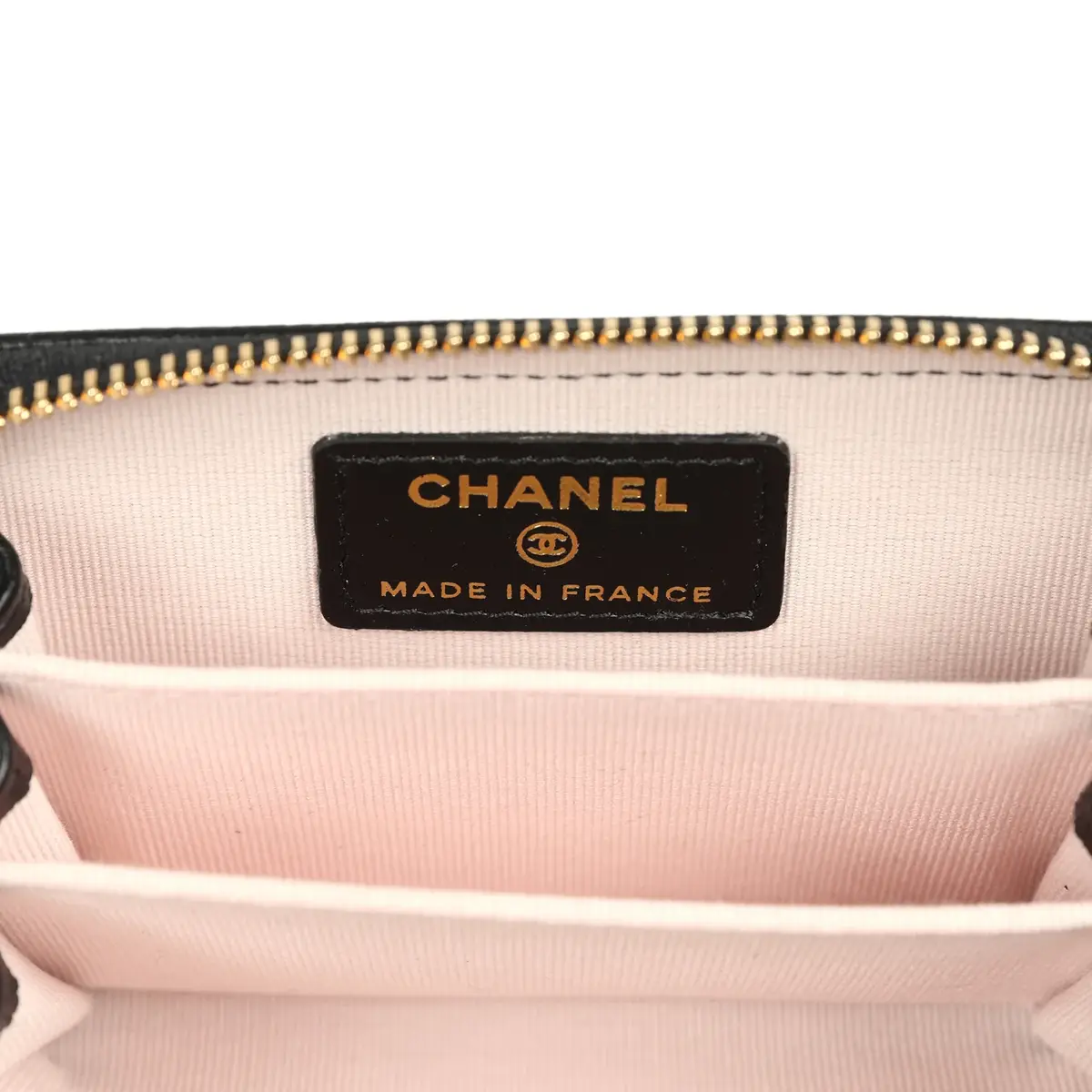 Chanel Chanel "Lucky Park" Coin Wallet Black Goatskin Gold Hardware | Thumbnail 8