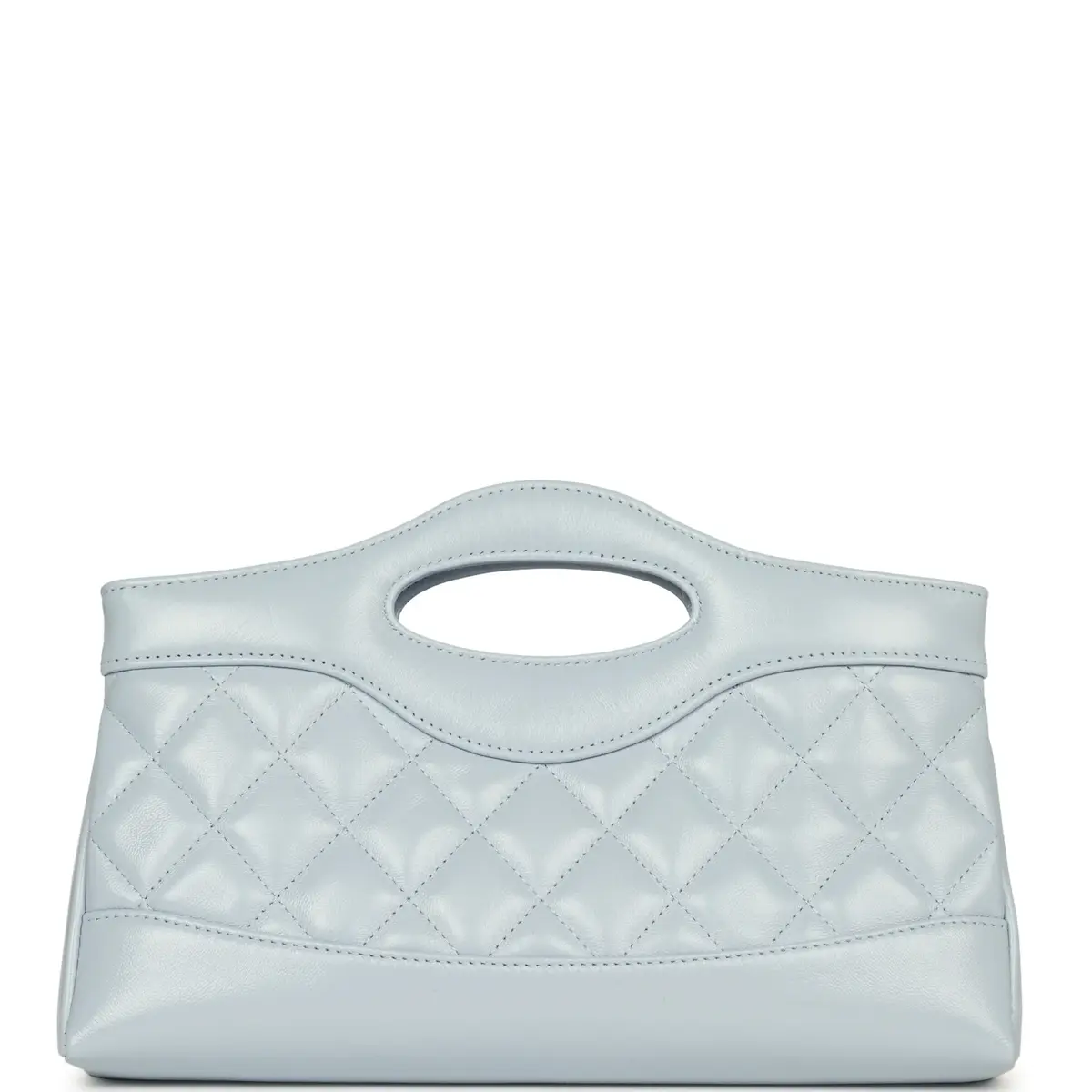 Chanel Chanel 31 Clutch with Chain Light Blue Shiny Lambskin Light Gold Hardware | Thumbnail 3