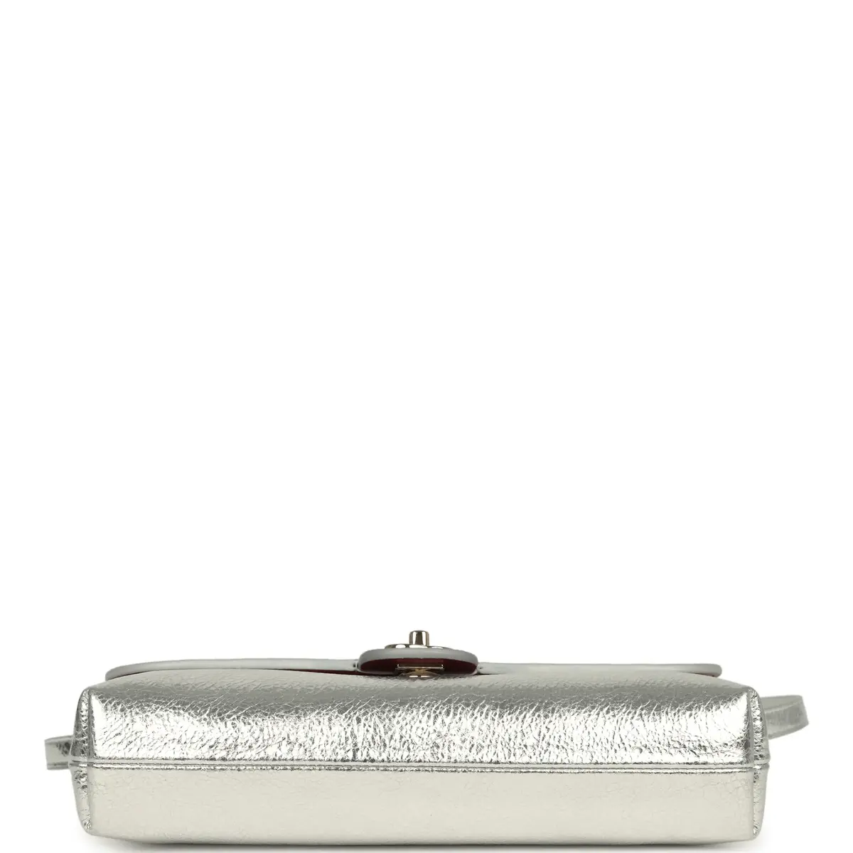 Chanel Chanel Clutch Bag with Leather Strap Silver Metallic Calfskin Gold Hardware | Thumbnail 7 Chanel Chanel Clutch Bag with Leather Strap Silver Metallic Calfskin Gold Hardware | Thumbnail 7