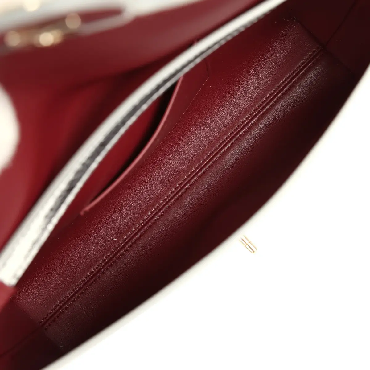 Chanel Chanel Clutch Bag with Leather Strap Silver Metallic Calfskin Gold Hardware | Thumbnail 8 Chanel Chanel Clutch Bag with Leather Strap Silver Metallic Calfskin Gold Hardware | Thumbnail 8