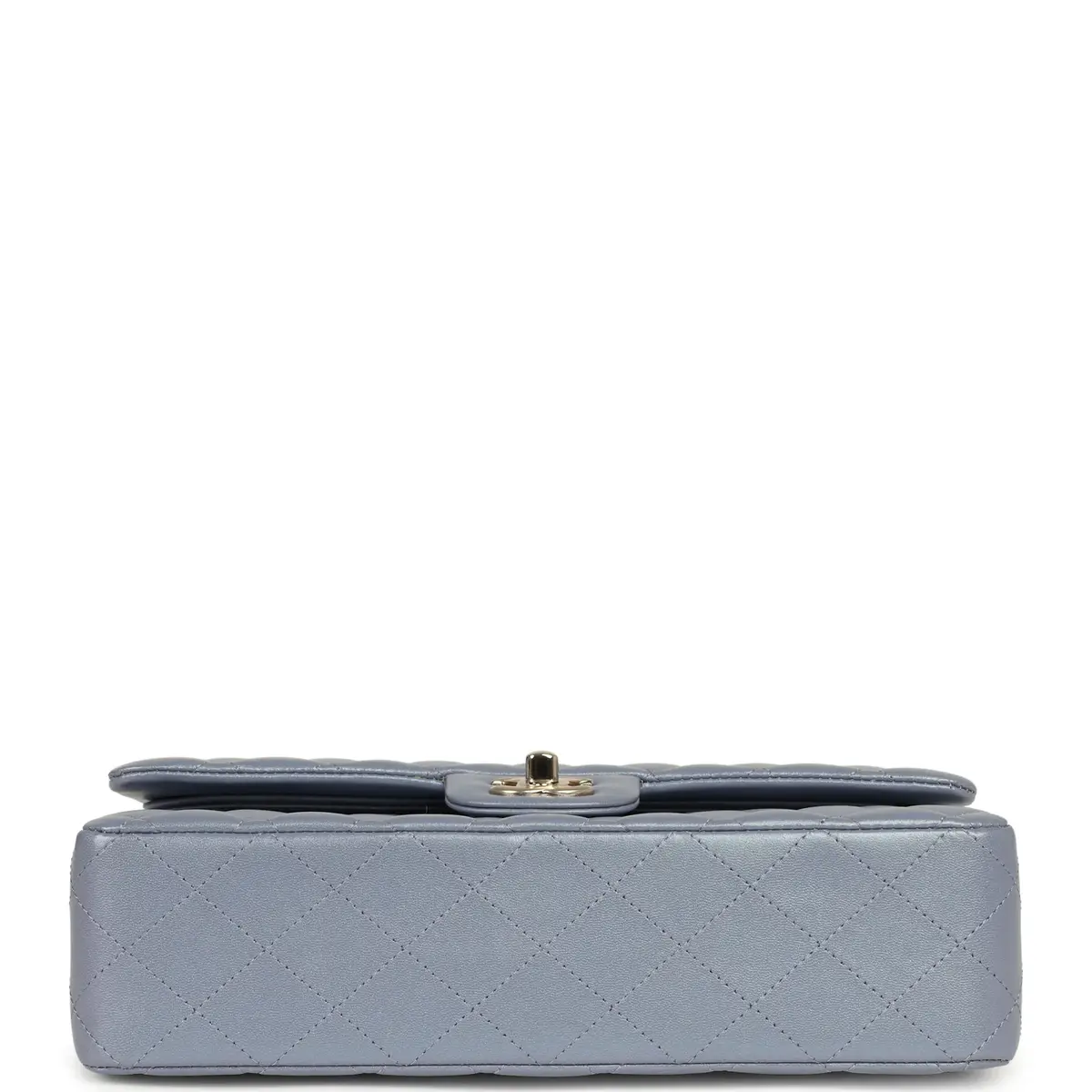 Chanel Chanel Medium Classic Double Flap Bag Purple Iridescent Lambskin Light Gold Hardware | Thumbnail 4
