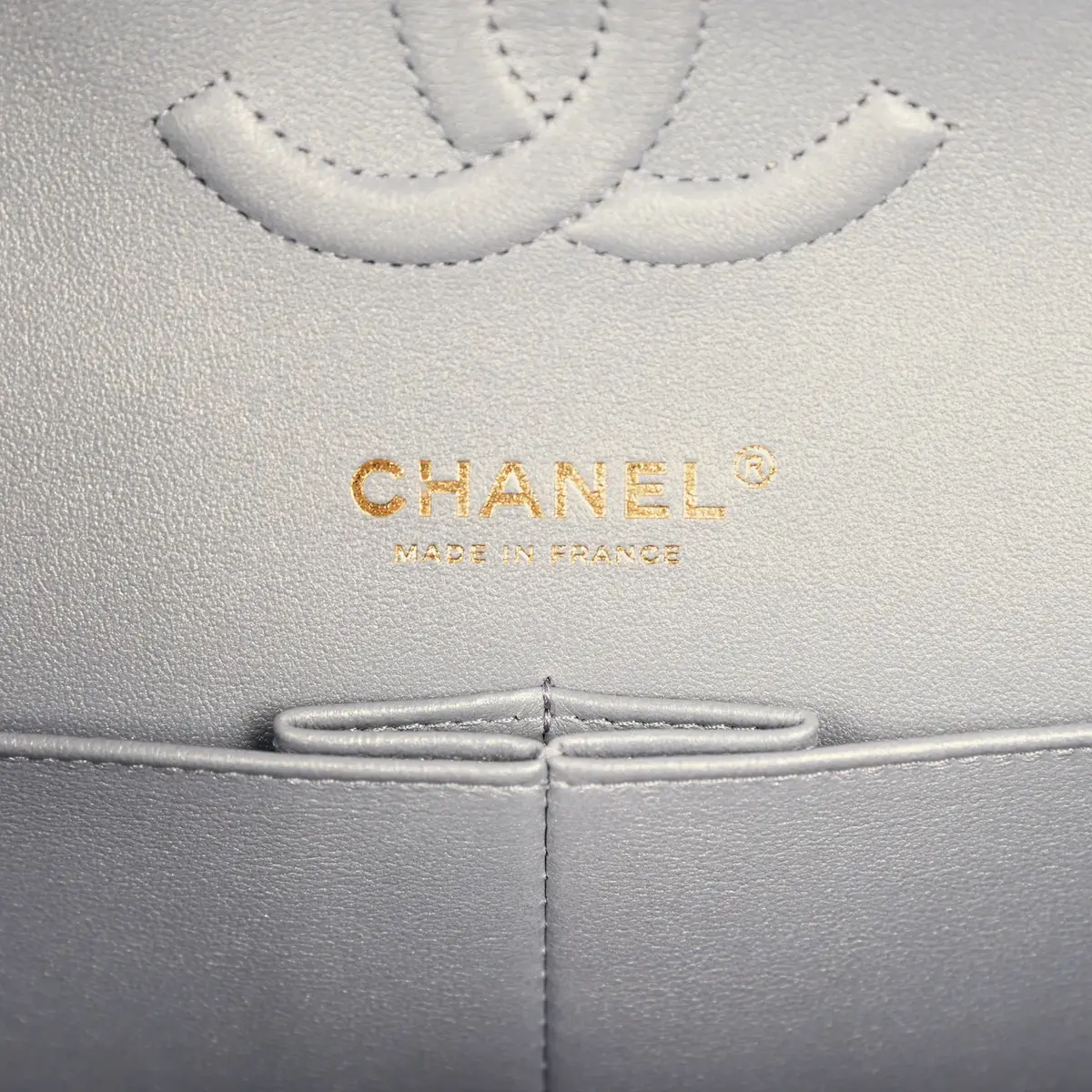 Chanel Chanel Medium Classic Double Flap Bag Purple Iridescent Lambskin Light Gold Hardware | Thumbnail 9