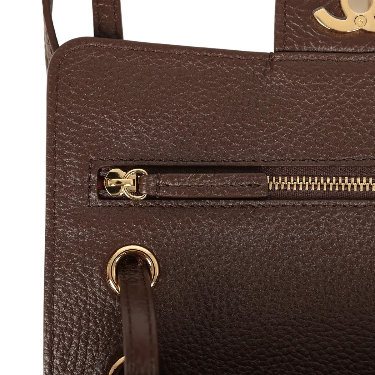 Chanel Chanel Mini "Souplissimo" Flap Bag Dark Brown Grained Calfskin Gold Hardware | Thumbnail 8 Chanel Chanel Mini "Souplissimo" Flap Bag Dark Brown Grained Calfskin Gold Hardware | Thumbnail 8