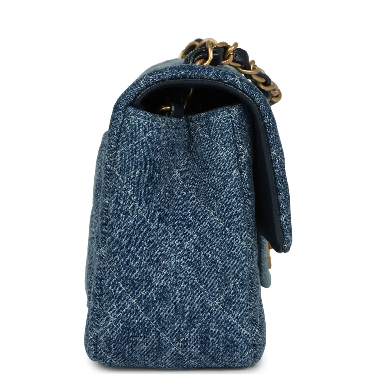 Chanel Chanel Mini Rectangular Flap Bag Blue Ombre Denim Brushed Gold Hardware | Thumbnail 3 Chanel Chanel Mini Rectangular Flap Bag Blue Ombre Denim Brushed Gold Hardware | Thumbnail 3