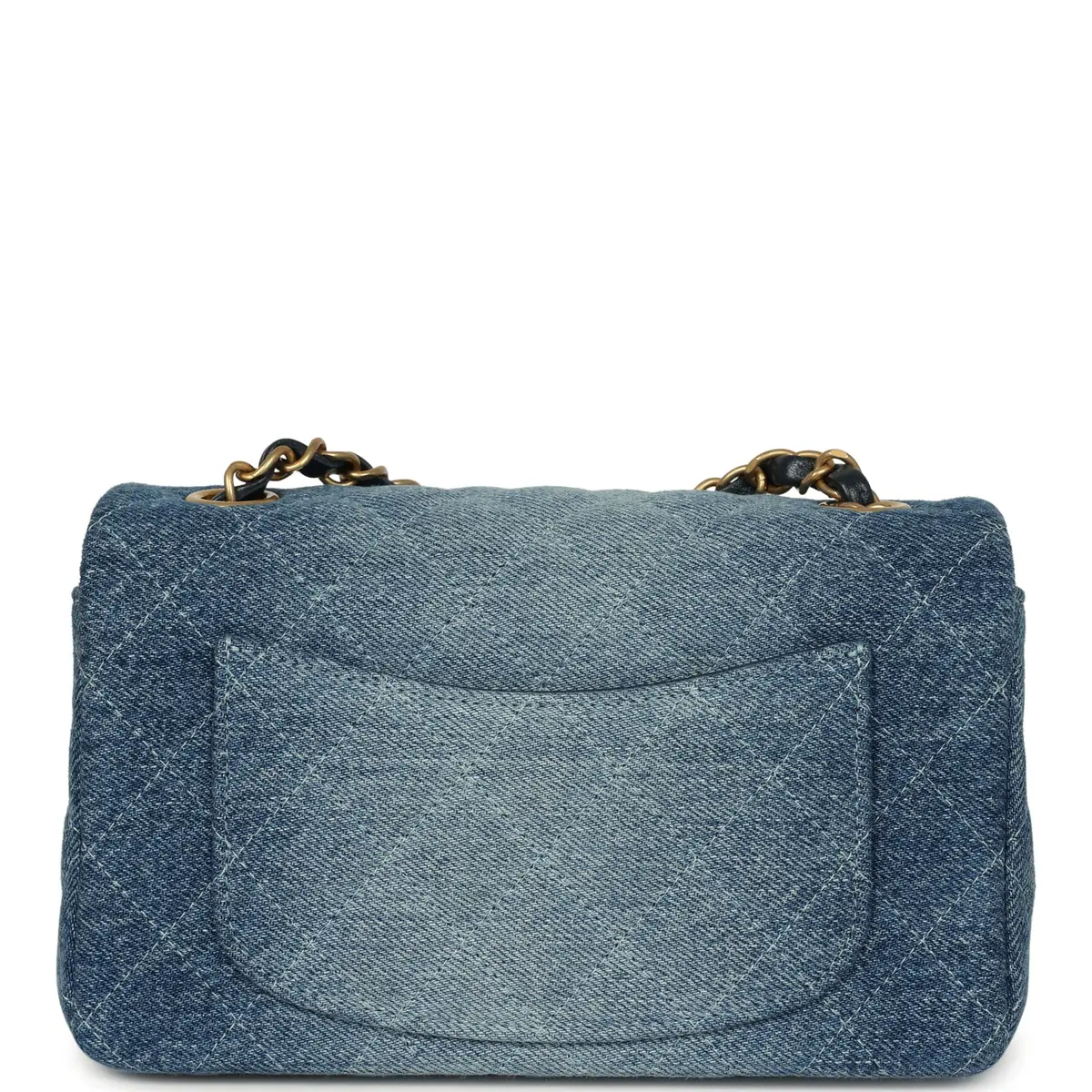 Chanel Chanel Mini Rectangular Flap Bag Blue Ombre Denim Brushed Gold Hardware | Thumbnail 4 Chanel Chanel Mini Rectangular Flap Bag Blue Ombre Denim Brushed Gold Hardware | Thumbnail 4
