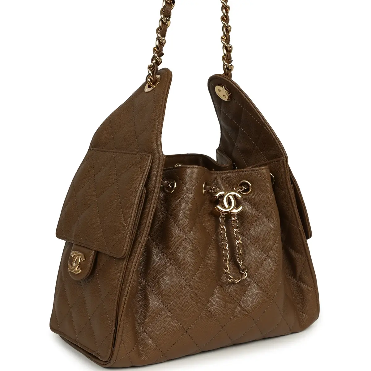 Chanel Chanel Small 25 Hobo Bag Brown Shiny Caviar Gold Hardware | Thumbnail 2 Chanel Chanel Small 25 Hobo Bag Brown Shiny Caviar Gold Hardware | Thumbnail 2