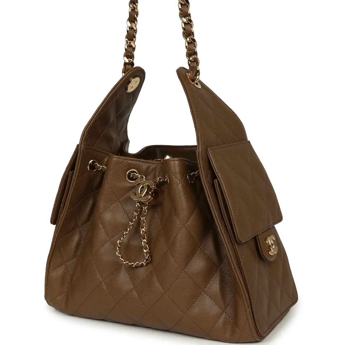 Chanel Chanel Small 25 Hobo Bag Brown Shiny Caviar Gold Hardware | Thumbnail 5 Chanel Chanel Small 25 Hobo Bag Brown Shiny Caviar Gold Hardware | Thumbnail 5