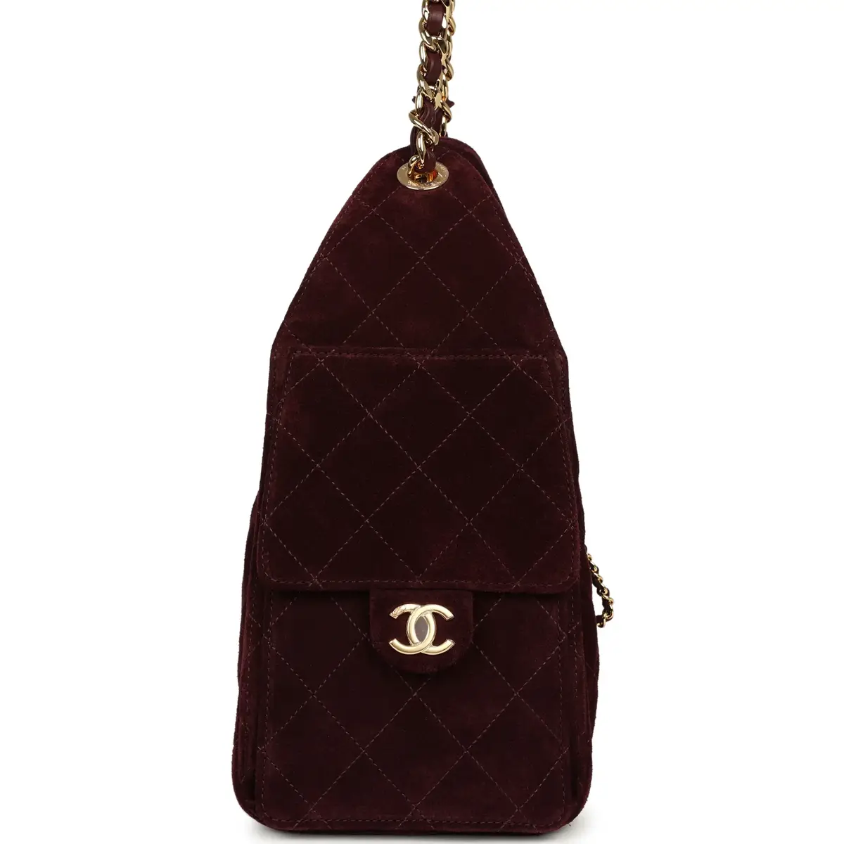 Chanel Chanel Small 25 Hobo Bag Burgundy Suede Gold Hardware | Thumbnail 3 Chanel Chanel Small 25 Hobo Bag Burgundy Suede Gold Hardware | Thumbnail 3