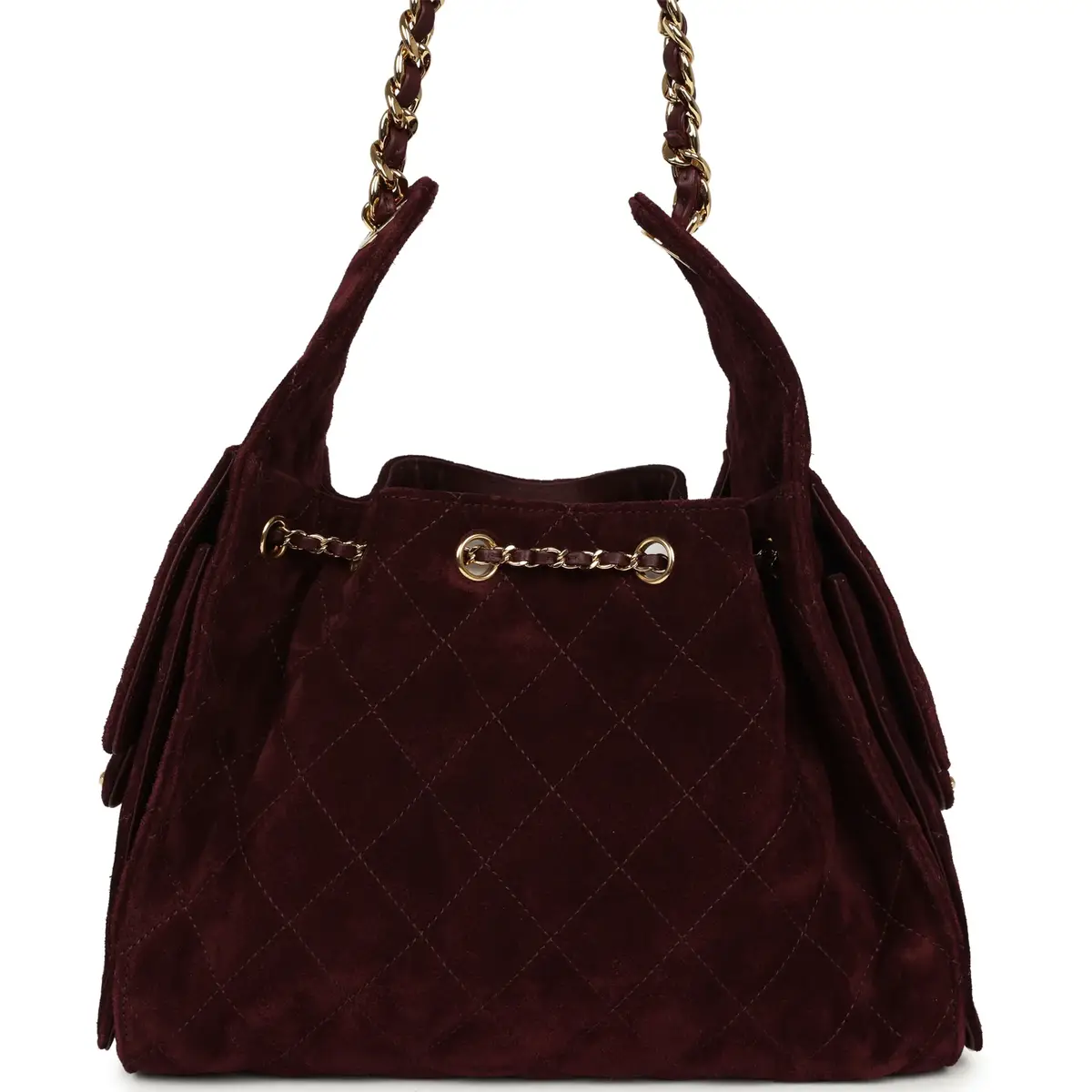 Chanel Chanel Small 25 Hobo Bag Burgundy Suede Gold Hardware | Thumbnail 4 Chanel Chanel Small 25 Hobo Bag Burgundy Suede Gold Hardware | Thumbnail 4