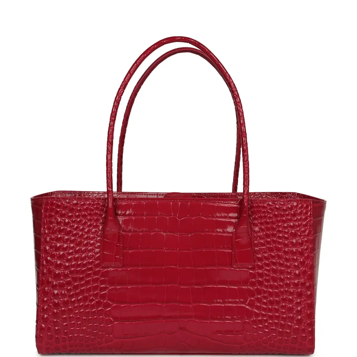 Chanel Chanel Small Cerf Shopping Bag Fuchsia Croc Embossed Calfskin Gold Hardware | Thumbnail 4