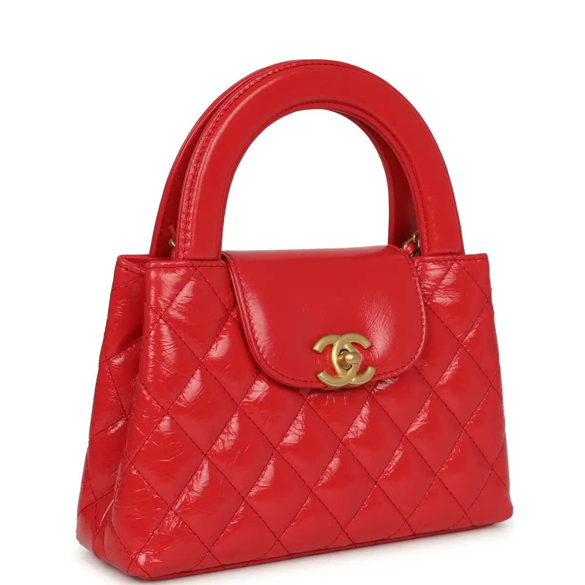 Chanel Chanel Small Kelly Shopper Dark Red Shiny Aged Calfskin Brushed Gold Hardware | Thumbnail 2 Chanel Chanel Small Kelly Shopper Dark Red Shiny Aged Calfskin Brushed Gold Hardware | Thumbnail 2
