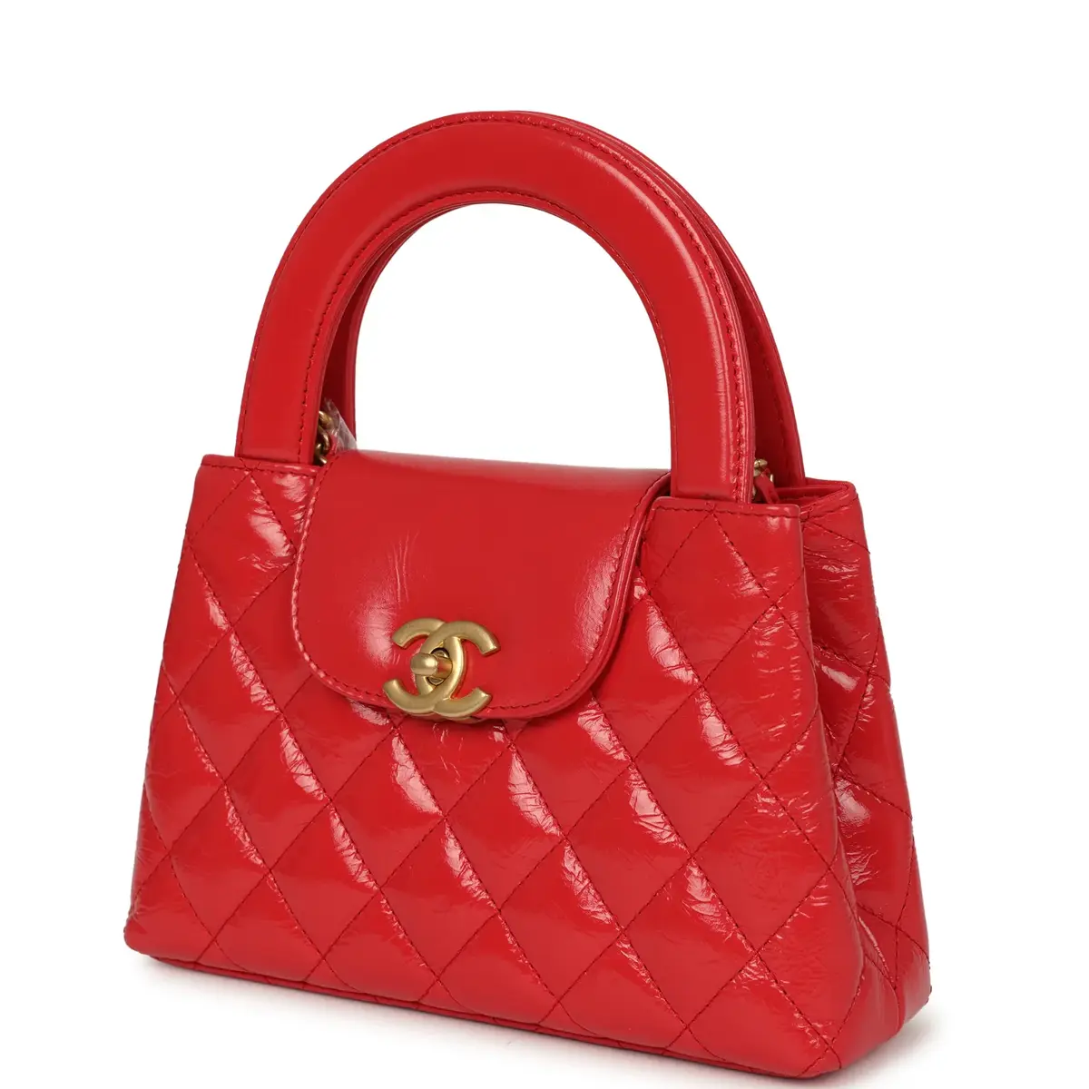 Chanel Chanel Small Kelly Shopper Dark Red Shiny Aged Calfskin Brushed Gold Hardware | Thumbnail 5 Chanel Chanel Small Kelly Shopper Dark Red Shiny Aged Calfskin Brushed Gold Hardware | Thumbnail 5