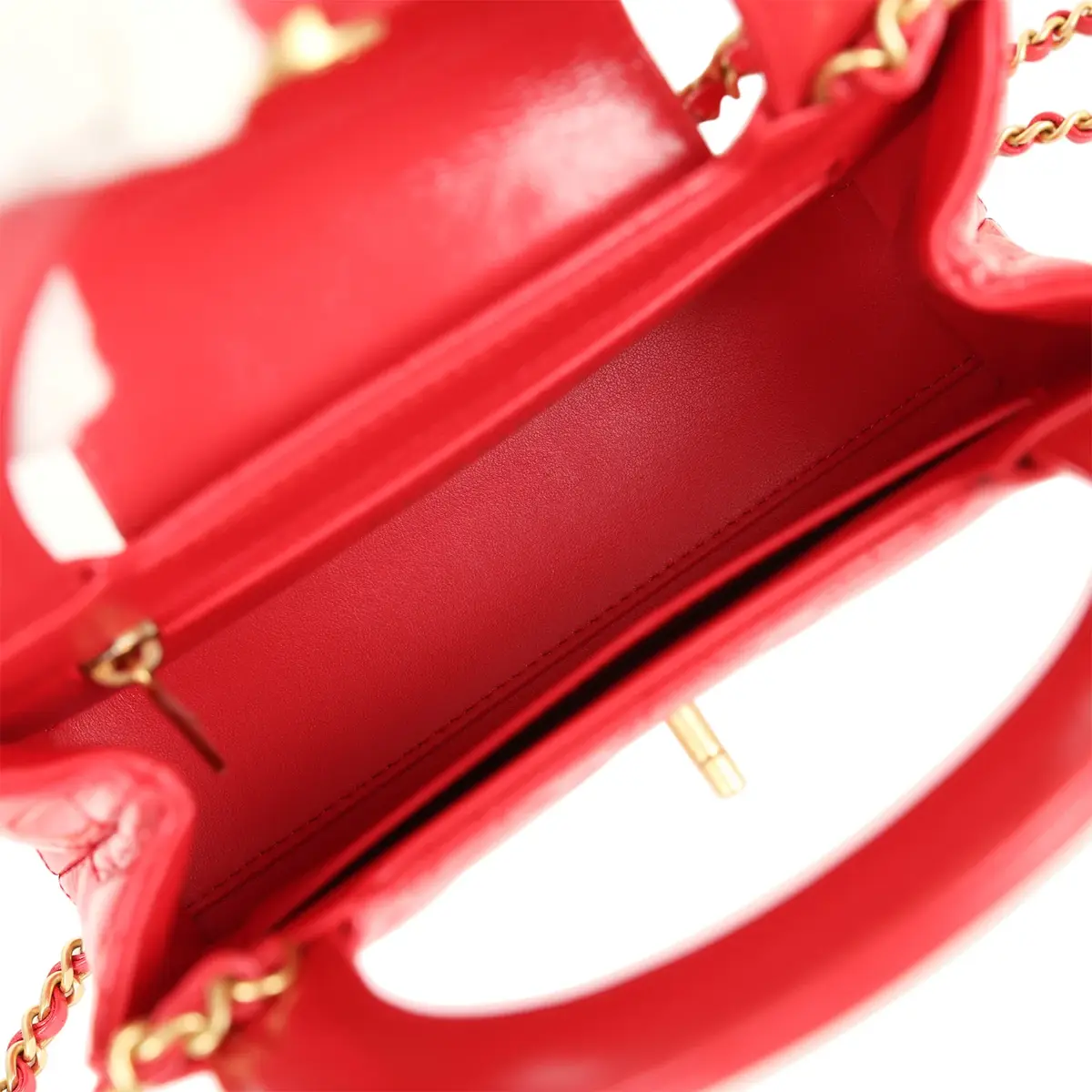 Chanel Chanel Small Kelly Shopper Dark Red Shiny Aged Calfskin Brushed Gold Hardware | Thumbnail 8 Chanel Chanel Small Kelly Shopper Dark Red Shiny Aged Calfskin Brushed Gold Hardware | Thumbnail 8