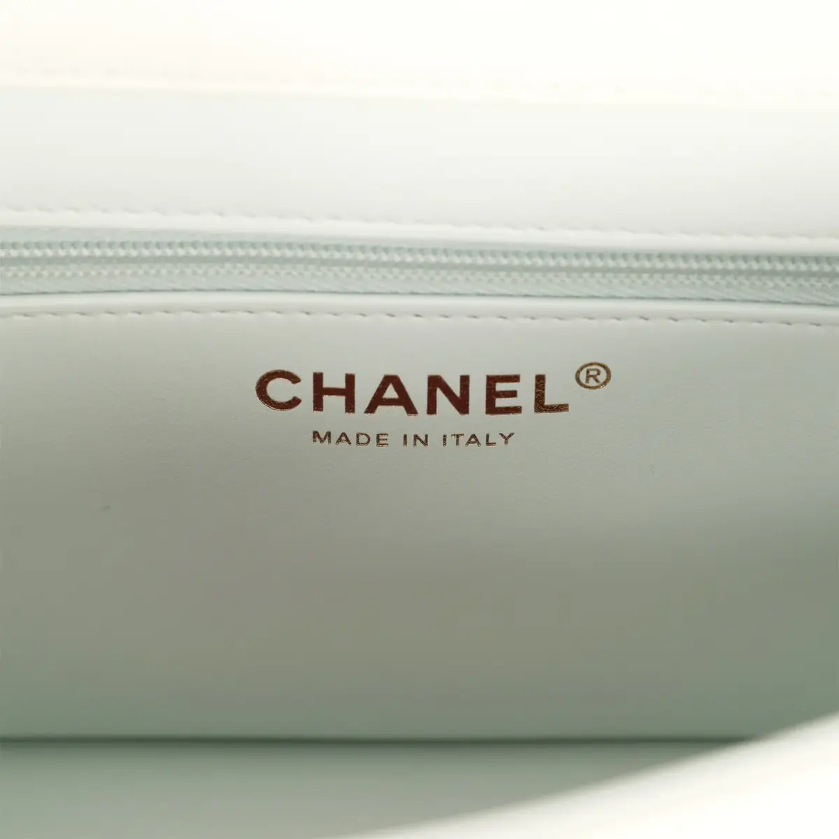 Chanel Chanel Small Preppy Coco Flap Bag Light Blue Shiny Caviar Brushed Gold Hardware | Thumbnail 9