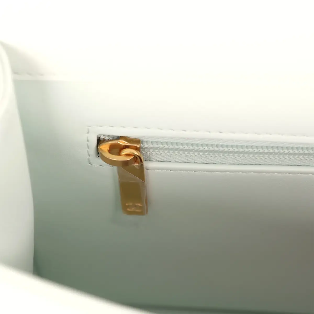 Chanel Chanel Small Preppy Coco Flap Bag Light Blue Shiny Caviar Brushed Gold Hardware | Thumbnail 10
