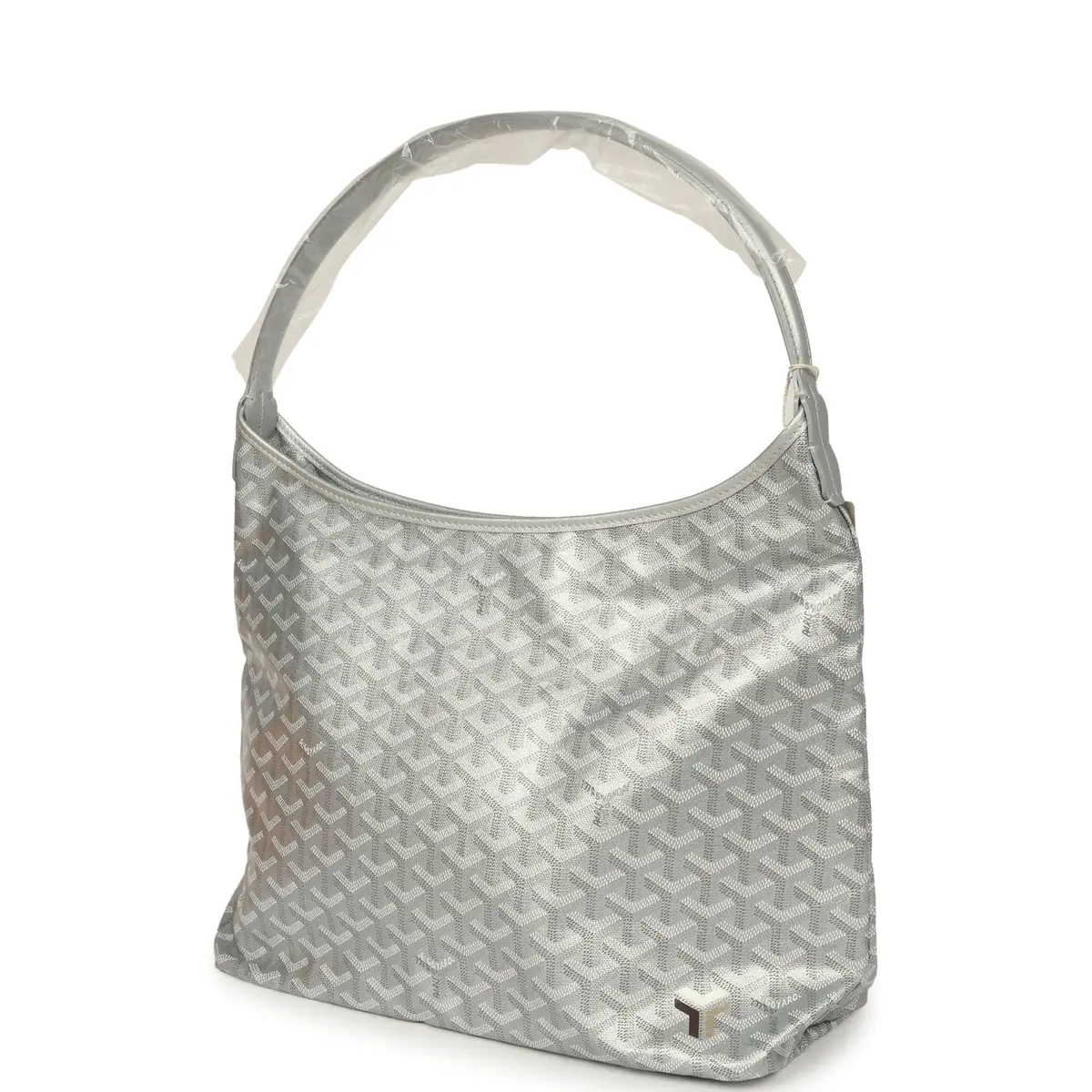 goyard Goyard Goyardine Silver Metallic Boheme Hobo Palladium Hardware | Thumbnail 3 goyard Goyard Goyardine Silver Metallic Boheme Hobo Palladium Hardware | Thumbnail 3
