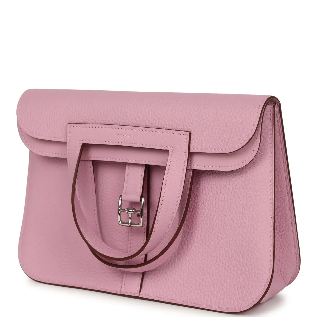 HERMÈS Hermes Halzan 25 Mauve Sylvestre Clemence Palladium Hardware | Thumbnail 5 HERMÈS Hermes Halzan 25 Mauve Sylvestre Clemence Palladium Hardware | Thumbnail 5